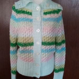 Free People Vintage button-up cowl neck Sweater Size Medium